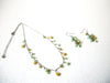Retro Glass Necklace Earrings Set 111920