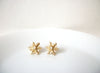 Vintage Smaller Rhinestone Snowflake Earrings 111120