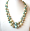 Vintage 1950s JAPAN Glass Pearl Necklace 111920