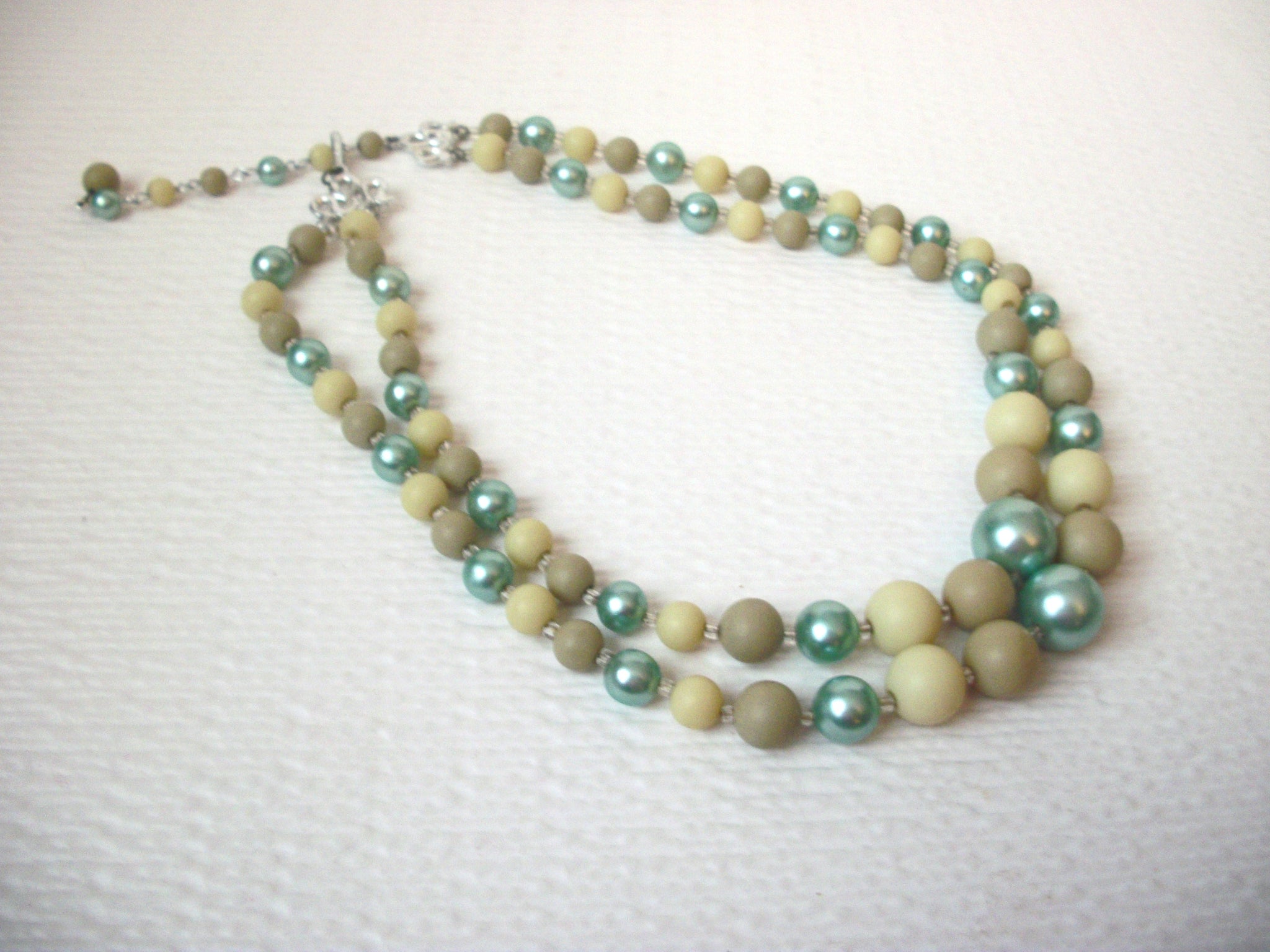 Vintage 1950s JAPAN Glass Pearl Necklace 111920