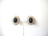 Vintage 1950s Black Glass Earrings 112020