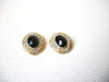 Vintage 1950s Black Glass Earrings 112020