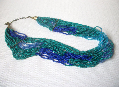 Vintage Southwestern Glass Seed Beads Necklace 112020