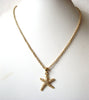 Retro Rhinestone Starfish Necklace 112020