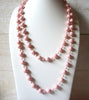 Vintage Pink Old Plastic Beads Necklace  51520