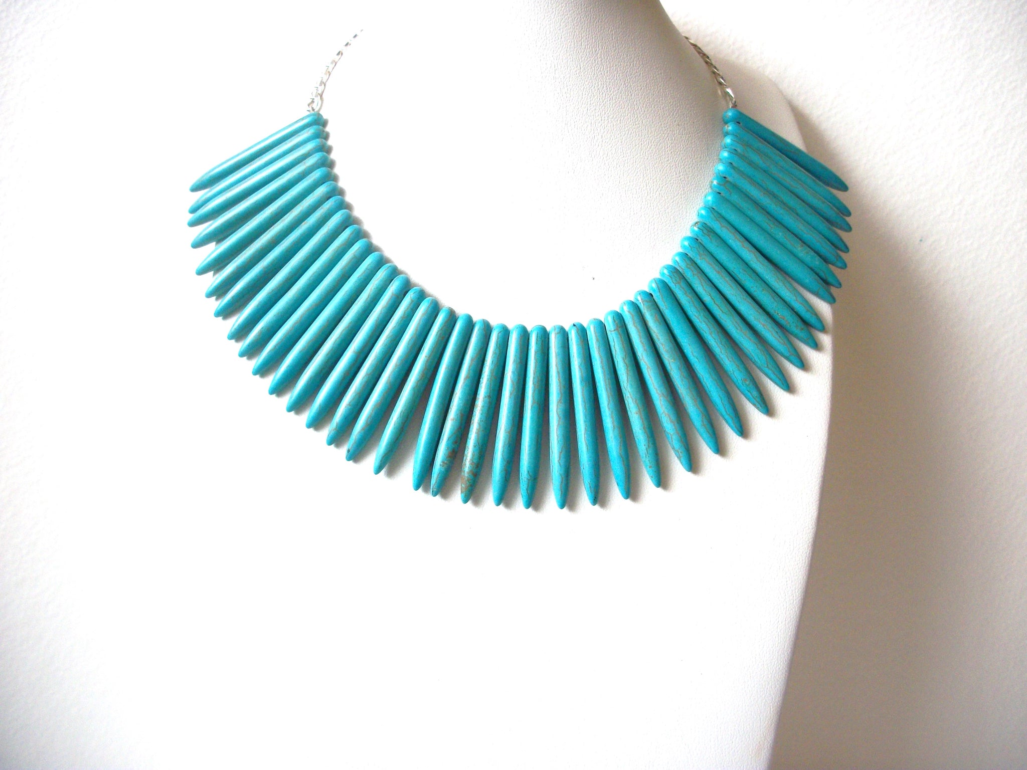 Southwestern Turquoise Stone Spears Choker Necklace 112120