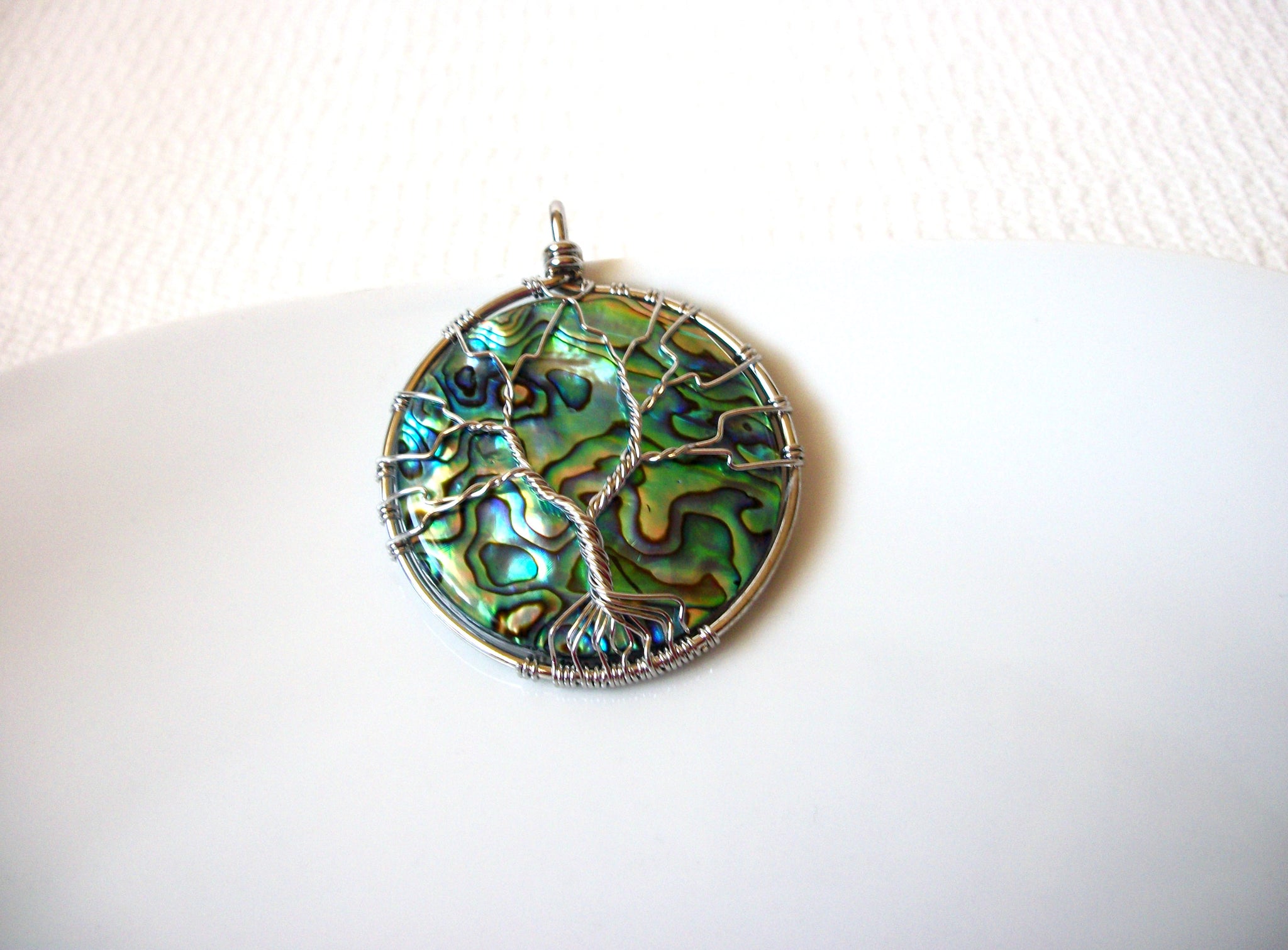 Tree Of Life Paua Abalone Pendant 8316