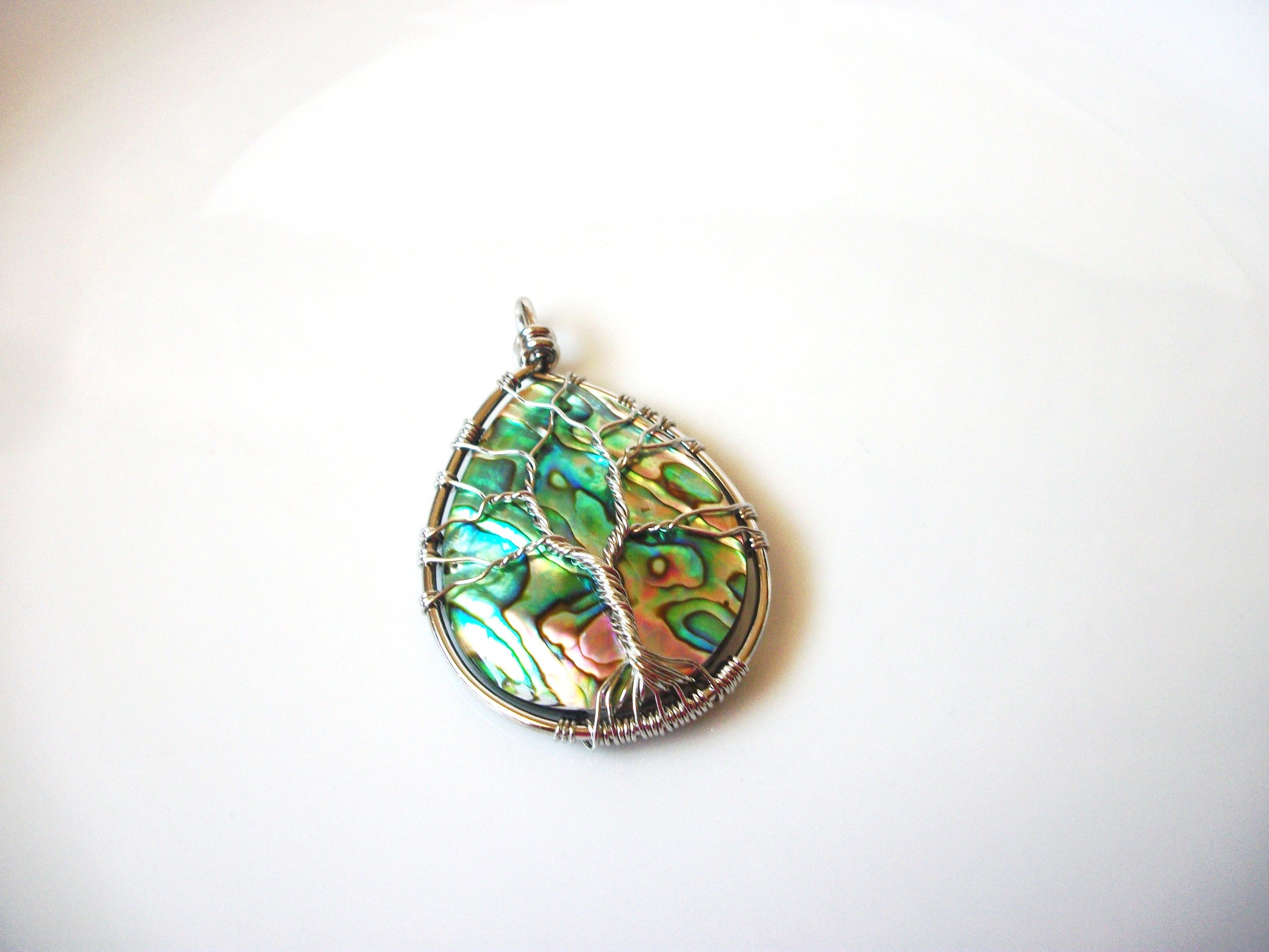 Tree Of Life Paua Abalone Pendant 8316