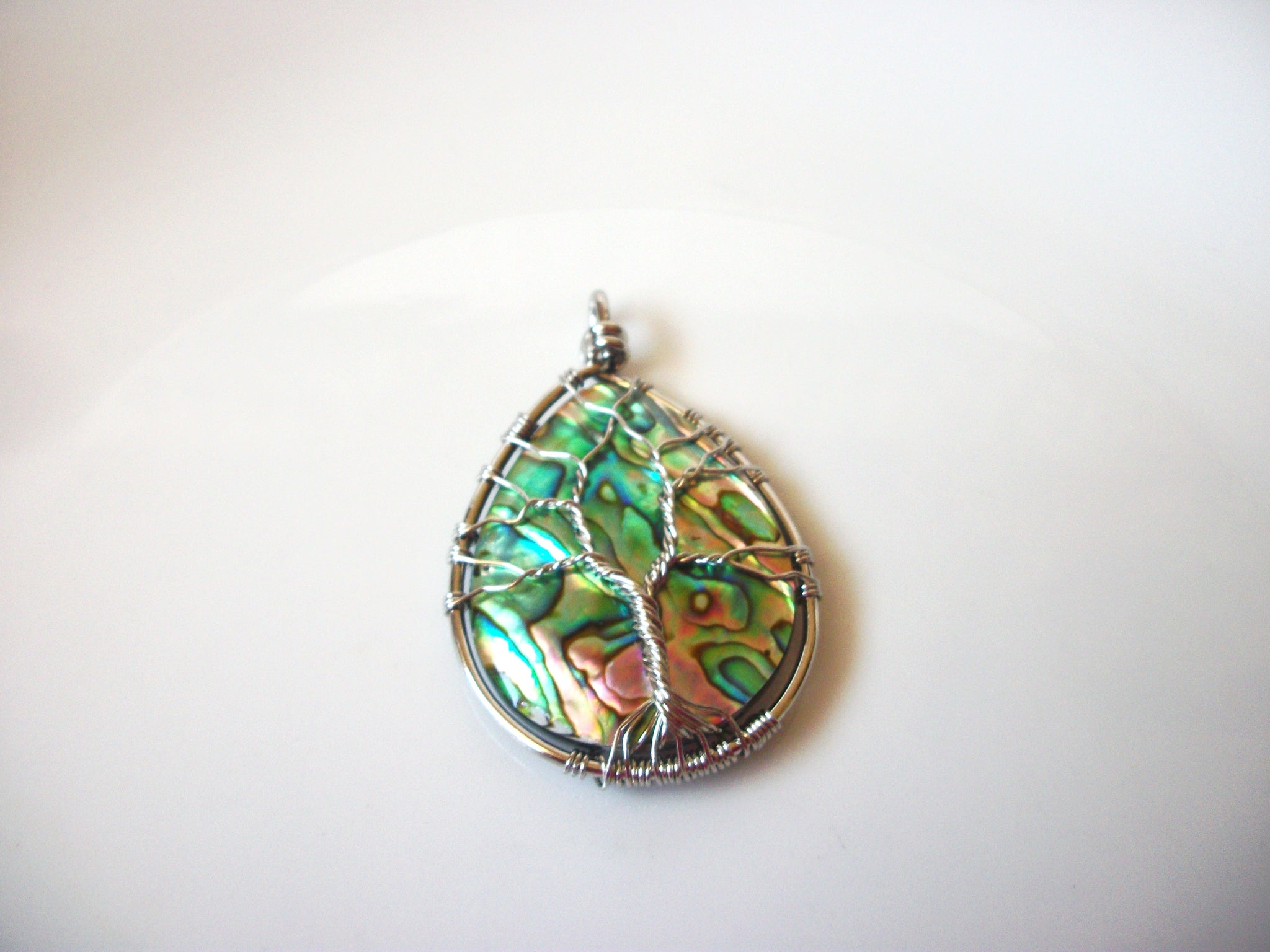 Tree Of Life Paua Abalone Pendant 8316