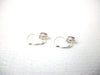 Retro Silver Toned Red Rhinestone Earrings 112120
