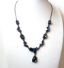 Vintage AVON Blue Rhinestone Necklace 112120