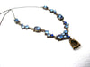 Vintage AVON Blue Rhinestone Necklace 112120