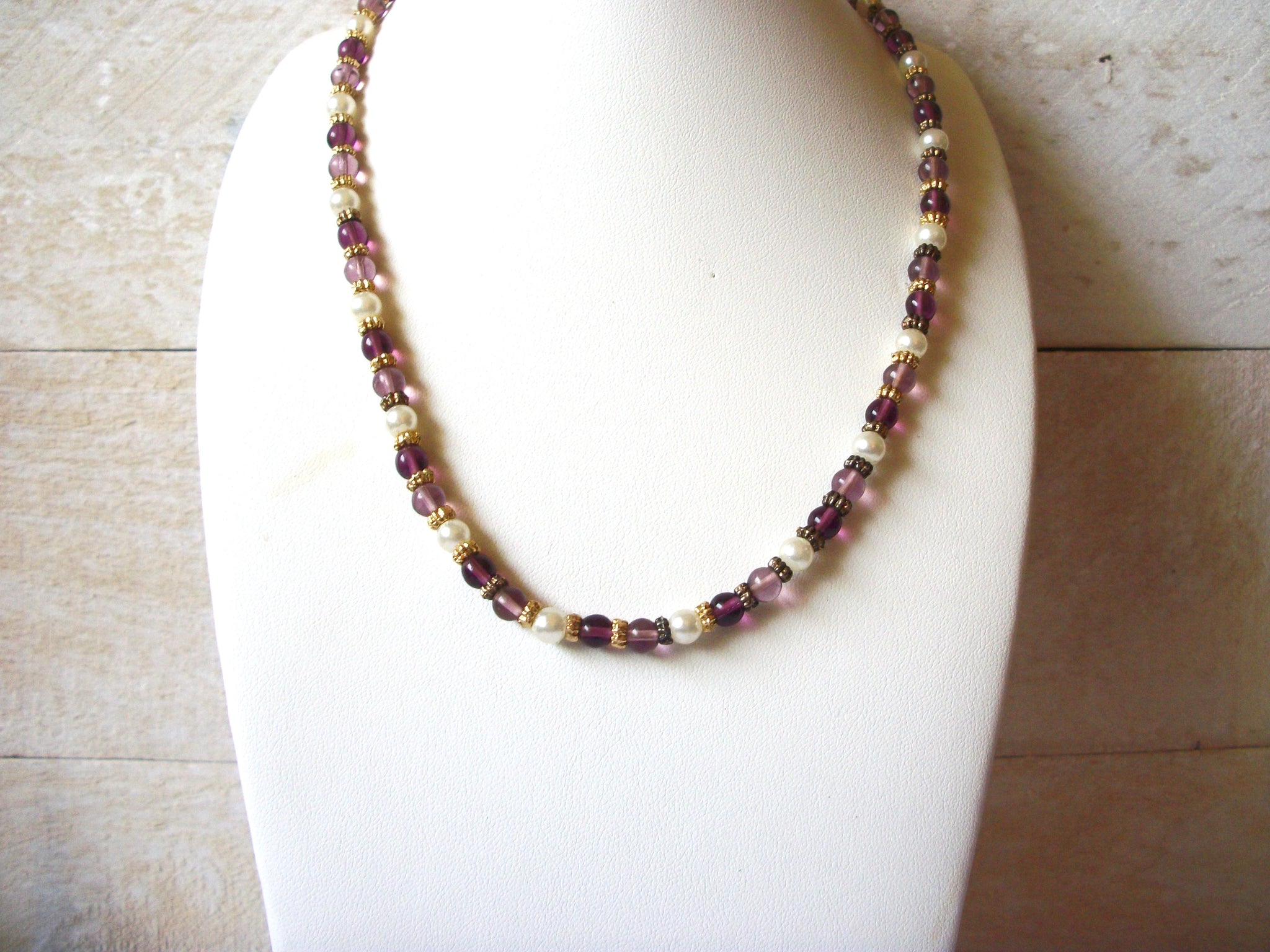 Vintage Glass Pearl Necklace 51720