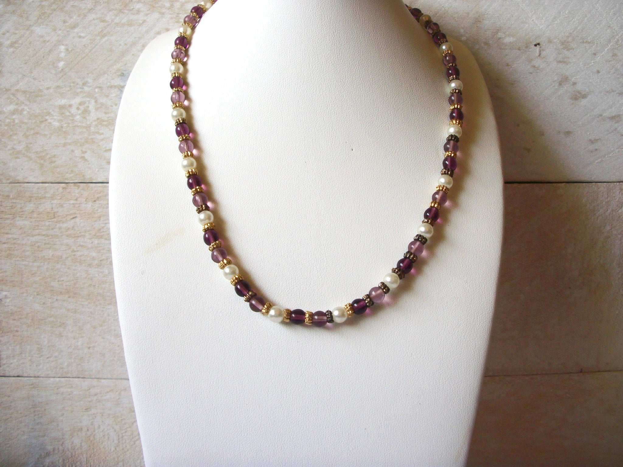 Vintage Glass Pearl Necklace 51720