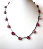 Vintage Pink Fuchsia Rhinestone Necklace 112220
