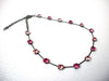 Vintage Pink Fuchsia Rhinestone Necklace 112220