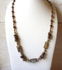 Vintage Paua Abalone Glass Beads Necklace 51720