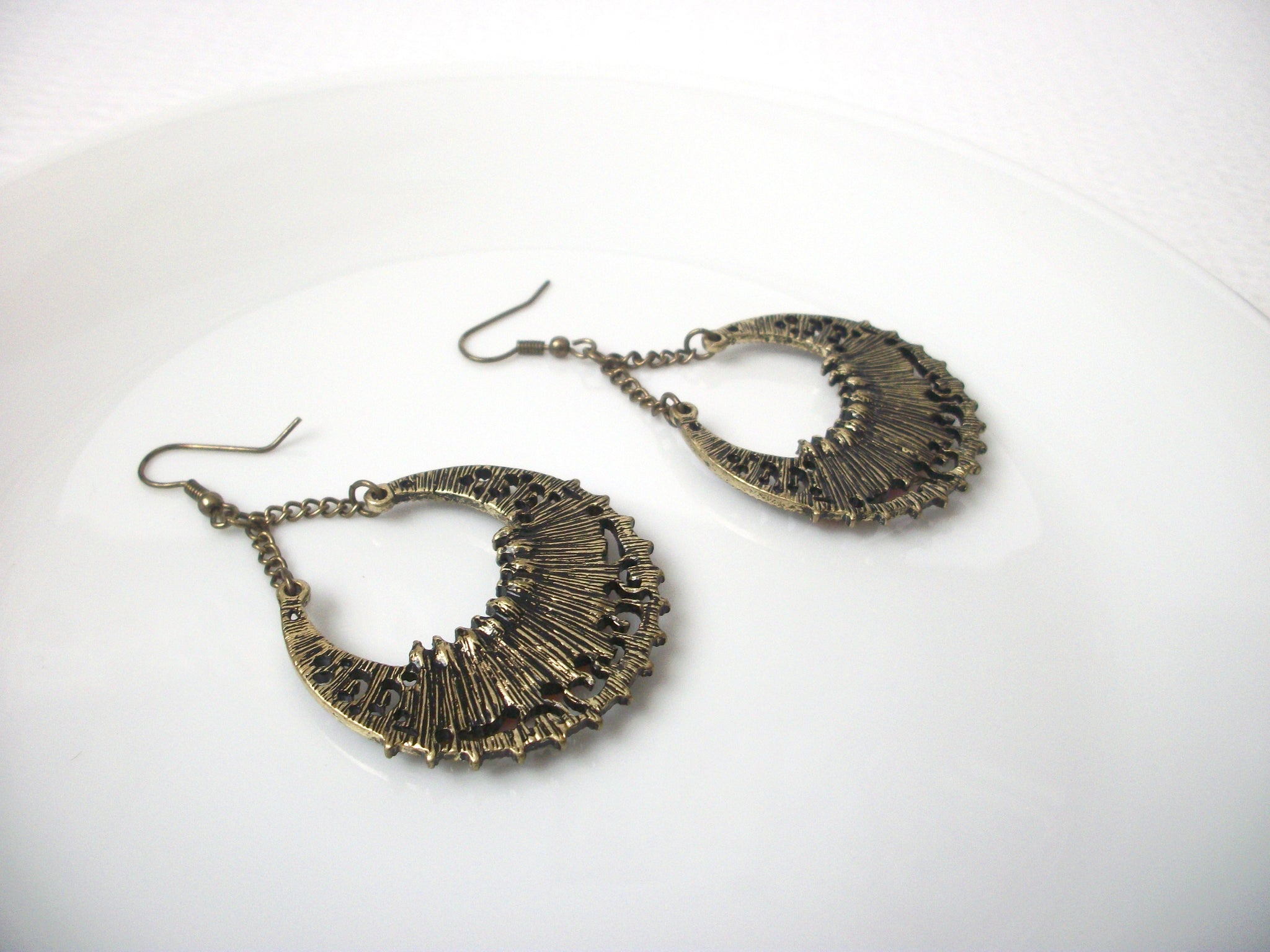 Bohemian Rhinestone Clear Orange Dangle Earrings 112120