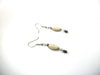 Retro Czech Glass Dangle Earrings 112120
