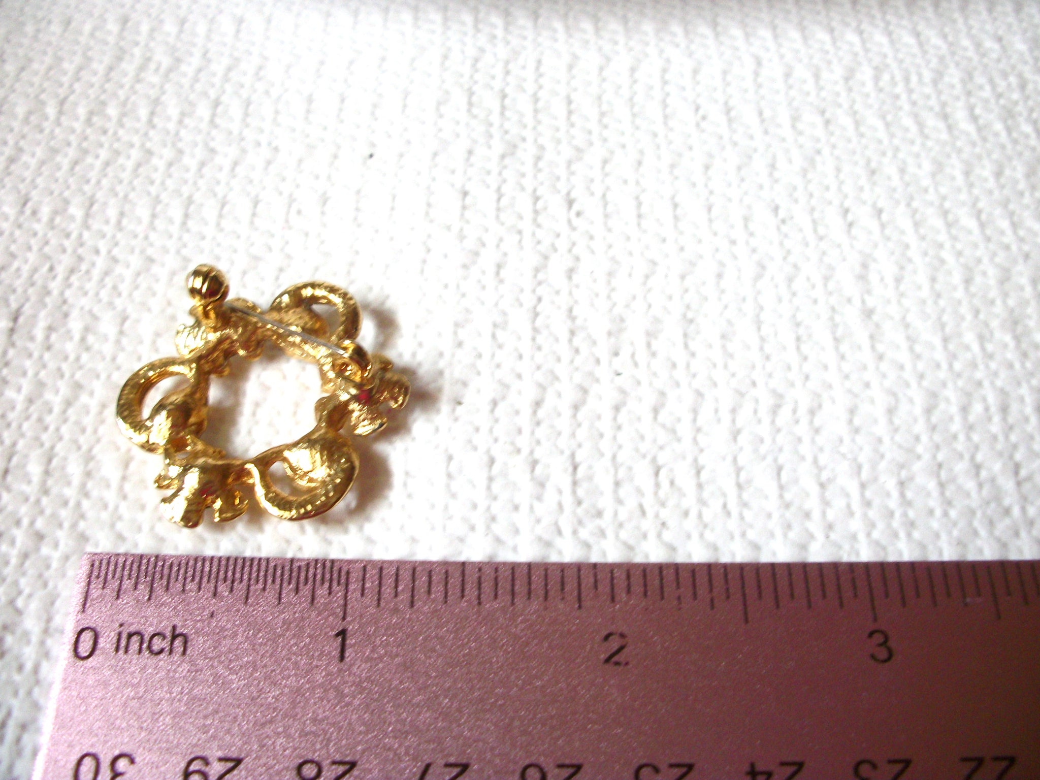 Vintage Clear Rhinestones Brooch Pin 8316