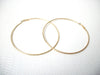 Retro 1970s Large Thin Hoop Earrings 112320