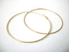 Retro 1970s Large Thin Hoop Earrings 112320