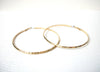 Retro 1970s Large Thin Hoop Earrings 112320