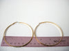 Retro 1970s Large Thin Hoop Earrings 112320