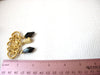 Victorian Black Glass Brooch Pin 121416