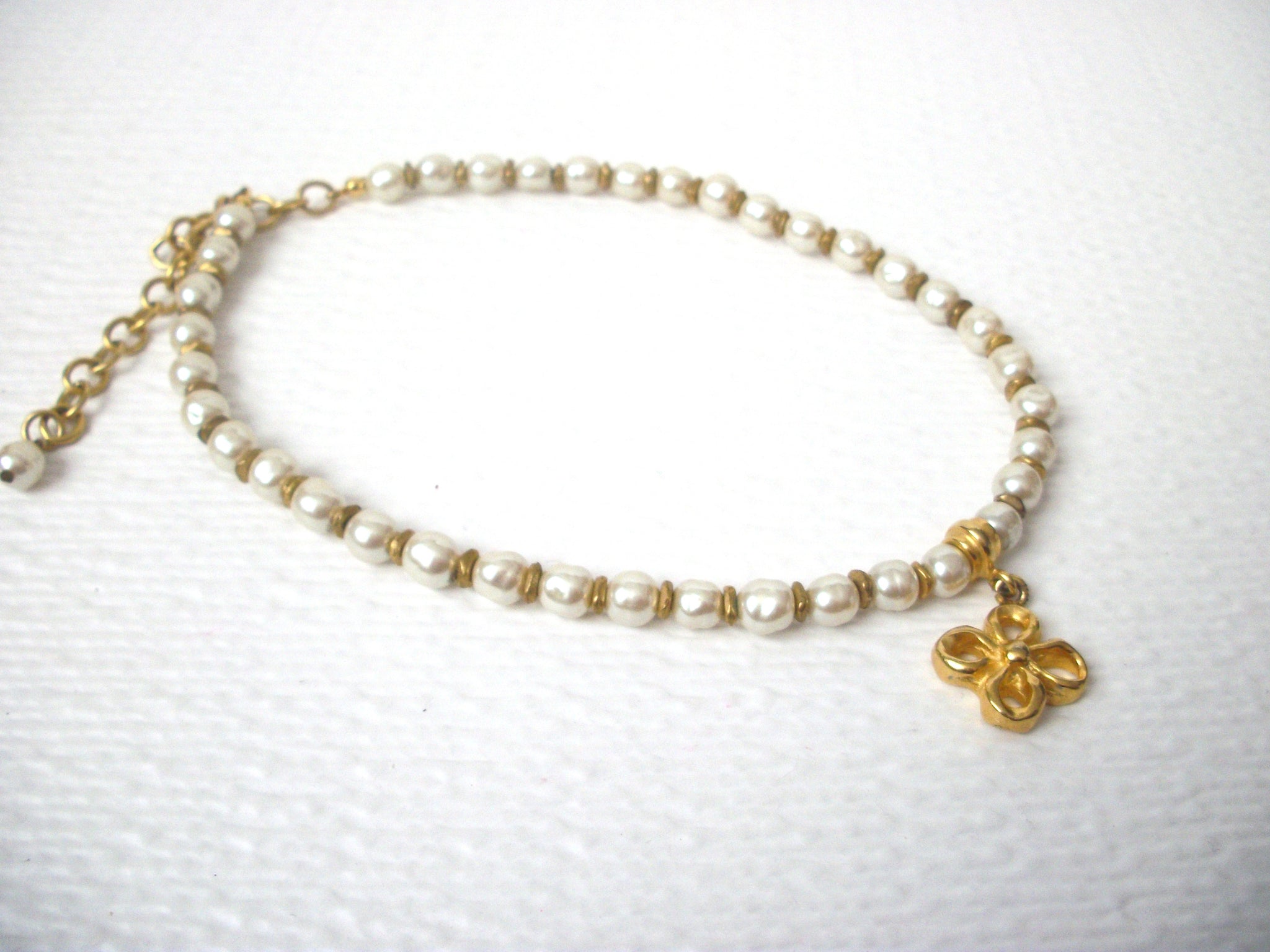 Vintage 1950s Glass Pearl Necklace 112320