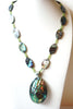 Vintage Coldwater Creek Paua Abalone Necklace 112320