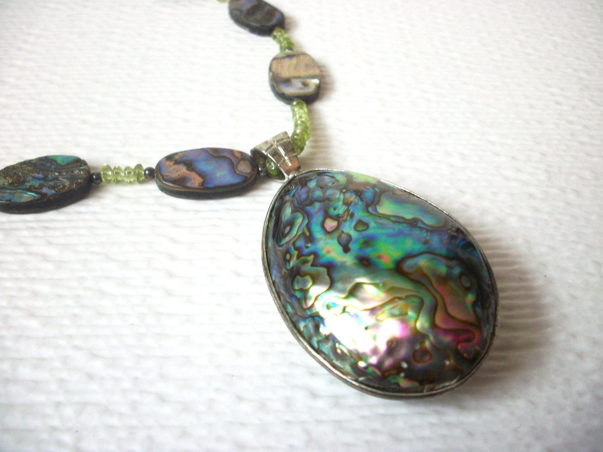Vintage Coldwater Creek Paua Abalone Necklace 112320
