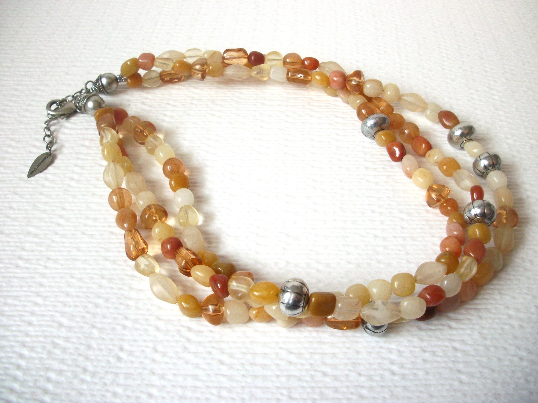 Vintage Coldwater Creek Glass Stone Necklace 112420