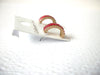 Vintage Coldwater Creek Gold Red Hoop Earrings 112520