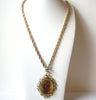 Vintage Whiting & Davis Cameo Pendant Necklace 112520