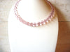 Retro Pink Glass Choker Necklace 51920