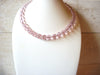 Retro Pink Glass Choker Necklace 51920