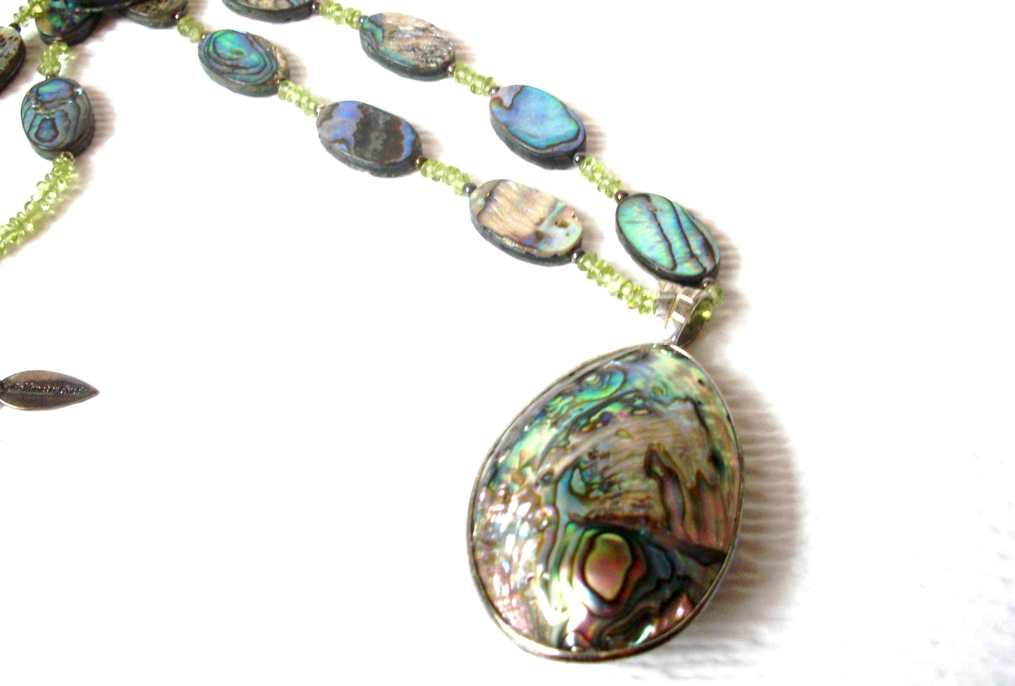Vintage Coldwater Creek Paua Abalone Necklace 112320