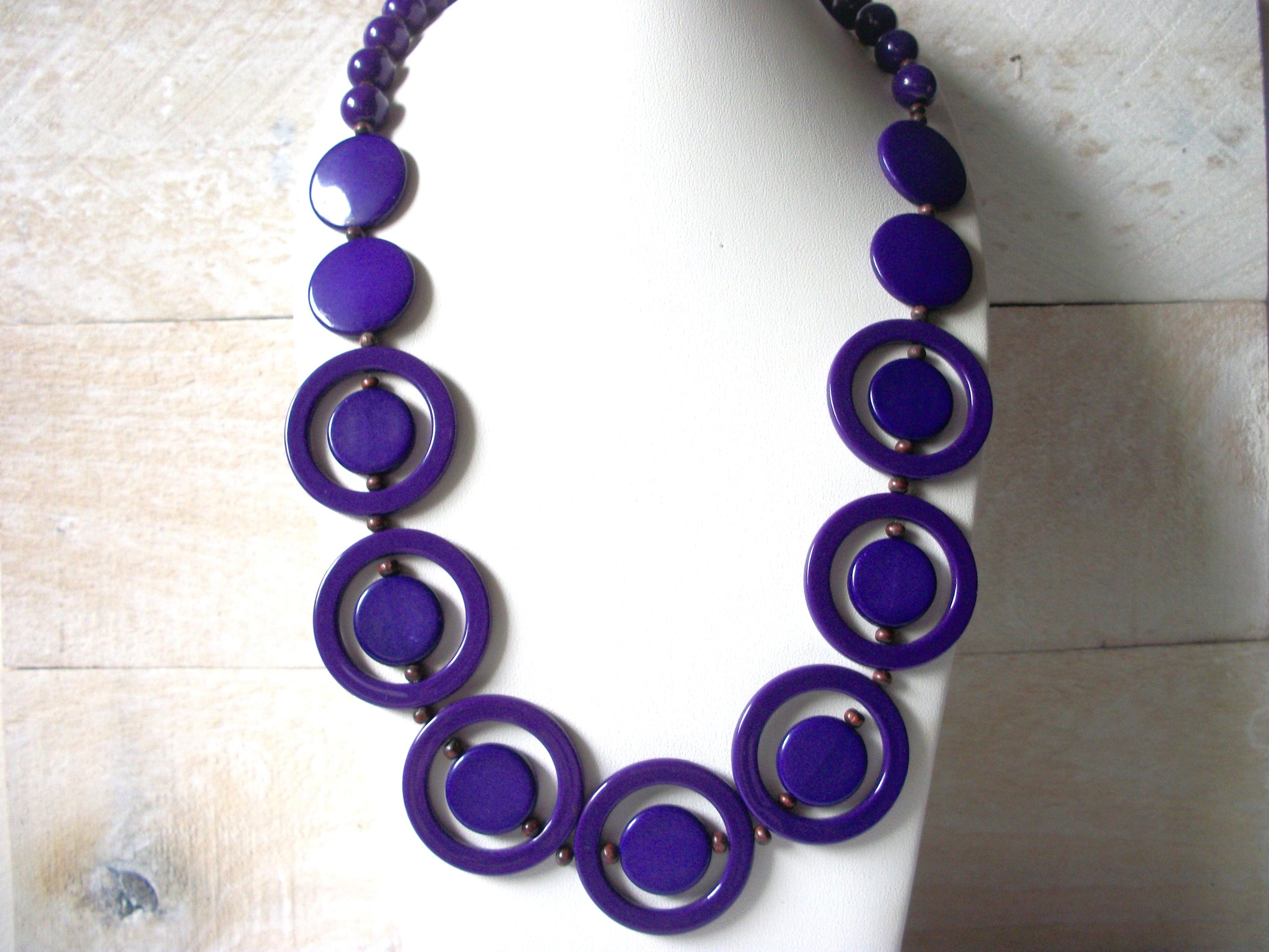 Retro Vivid Purple Necklace 51920