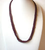 Vintage 1950s Dark Red Glass Necklace 112320