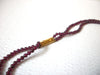 Vintage 1950s Dark Red Glass Necklace 112320