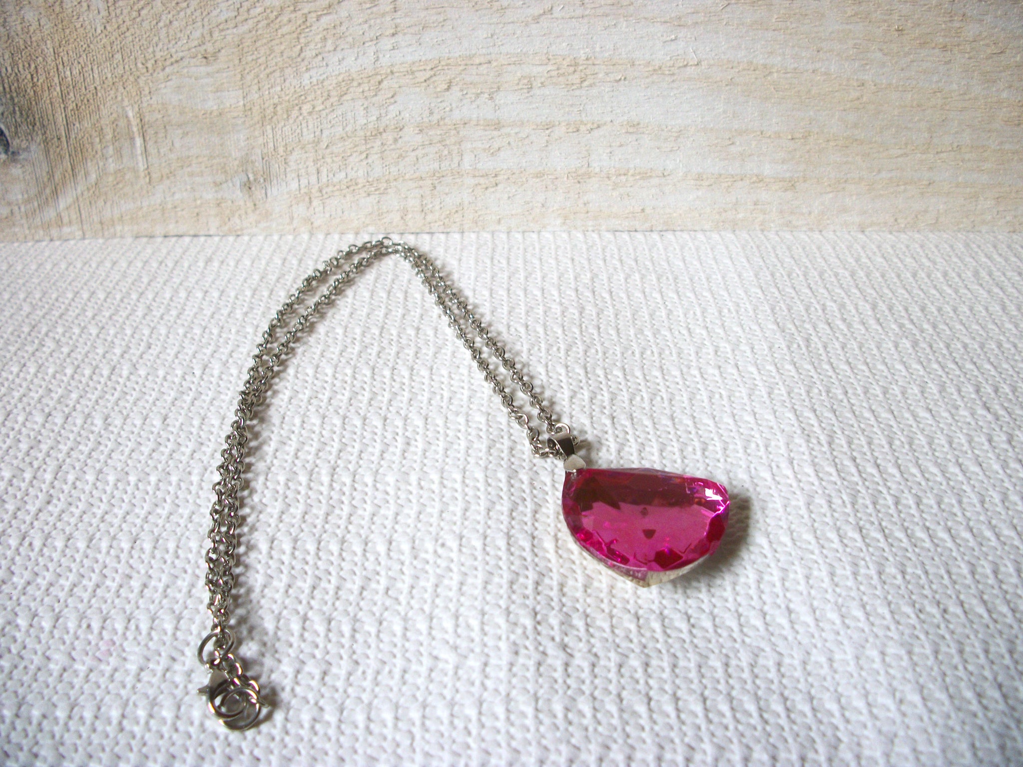 Retro Silver Pink Necklace 52020
