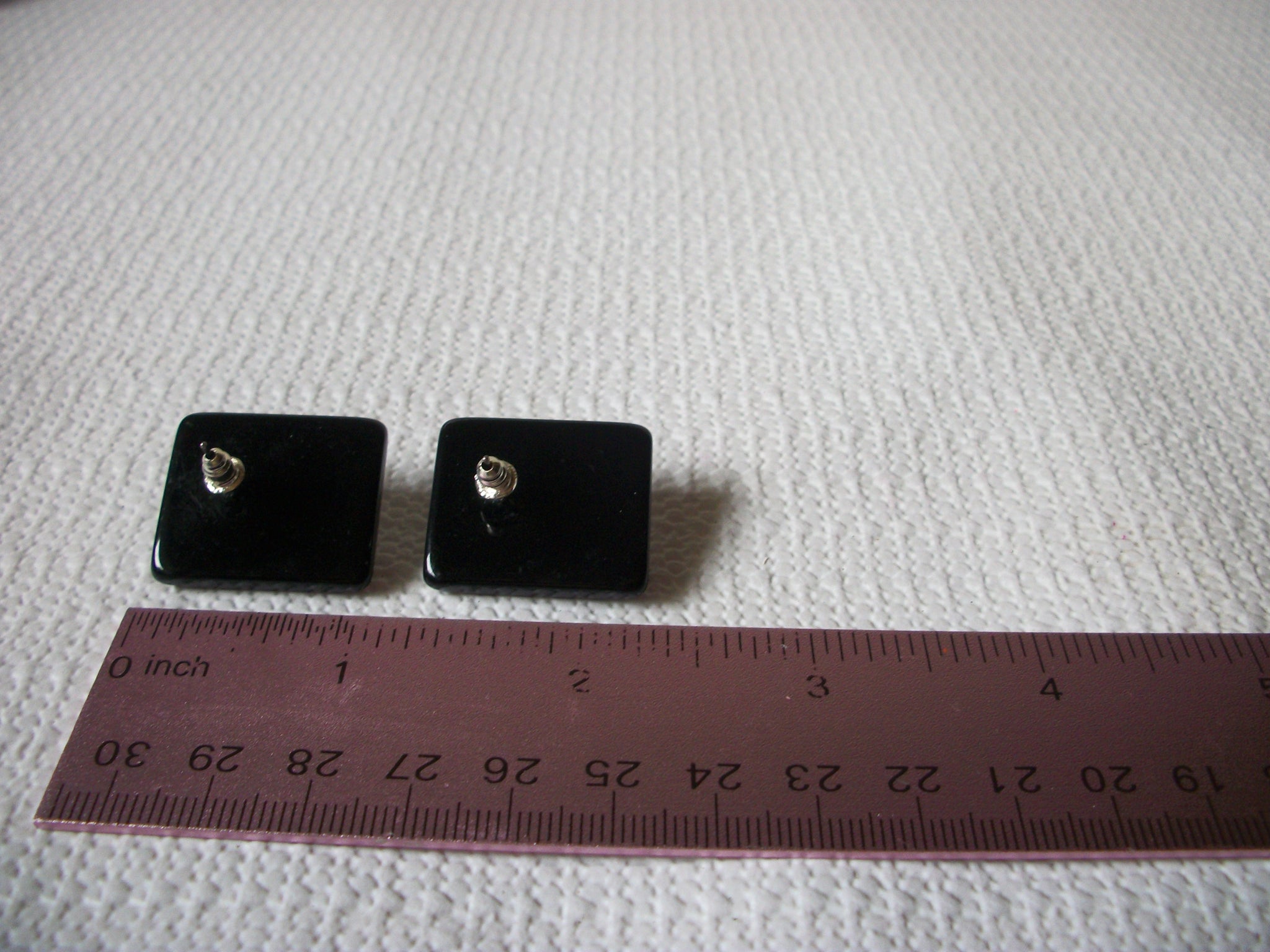 Retro Black White Lucite Earrings 52020