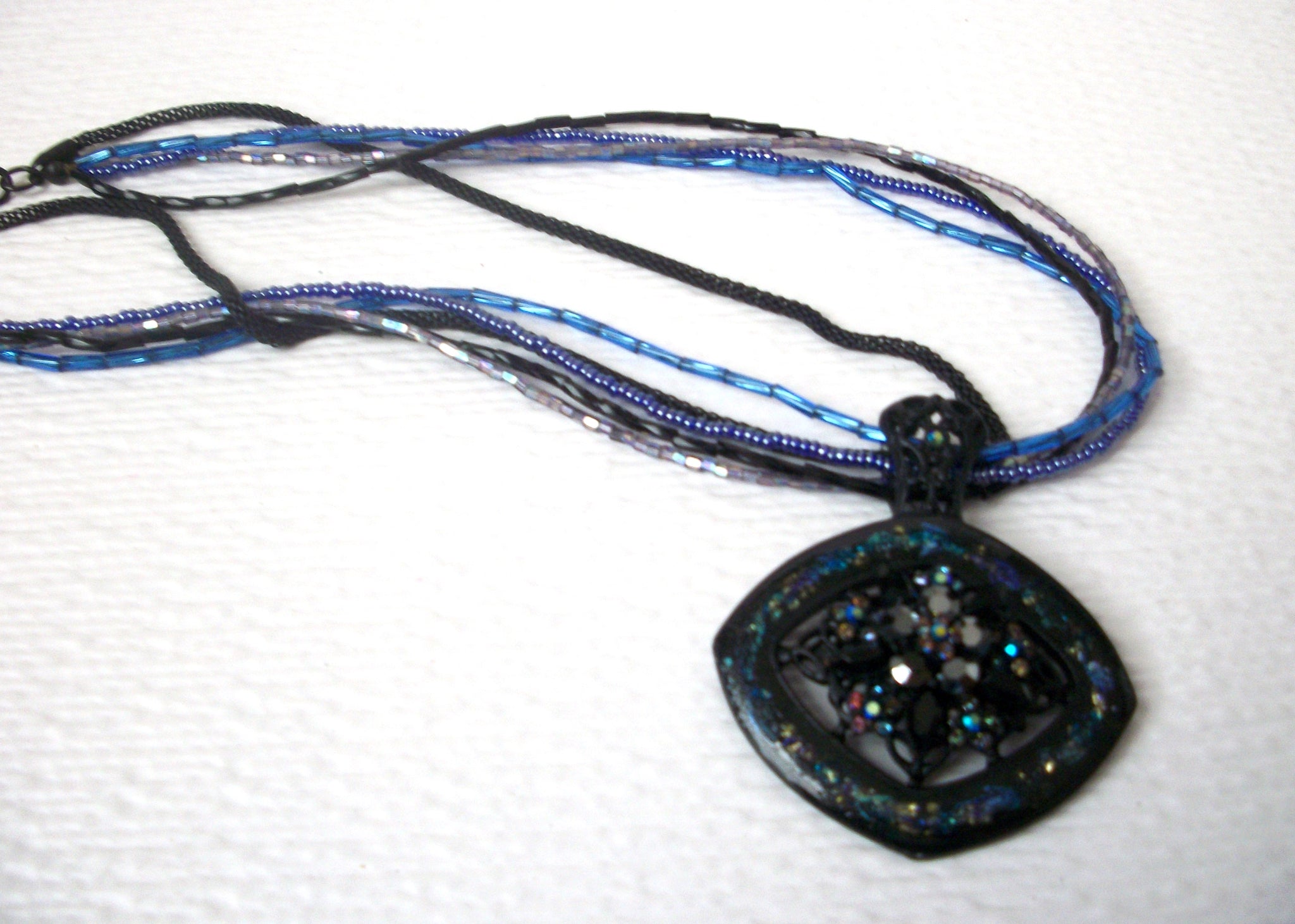 Vintage Rare Chico's Glass Rhinestone Necklace 112920