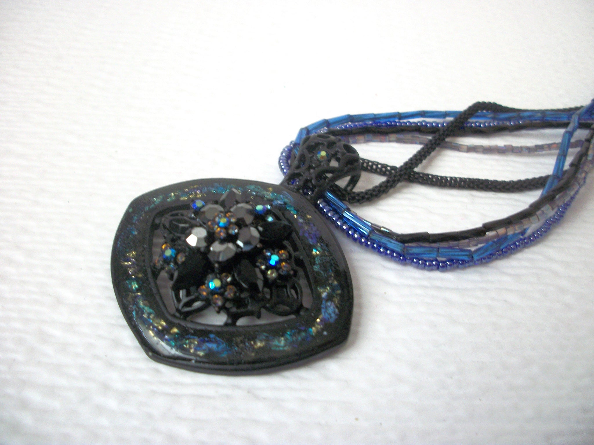 Vintage Rare Chico's Glass Rhinestone Necklace 112920