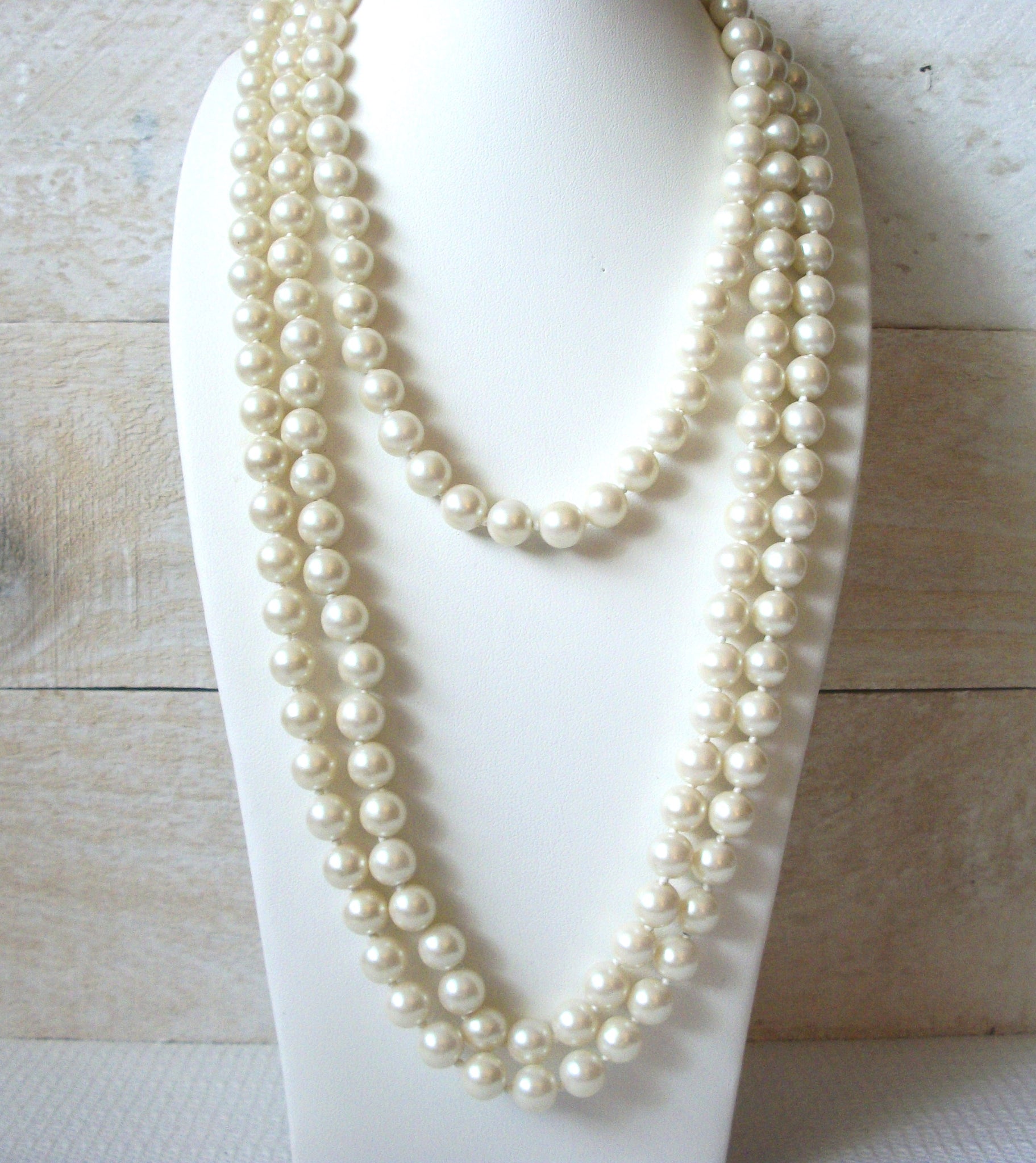 72 Inch Glass Dipped Pearl Necklace 52220