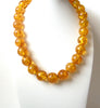 Retro Amber Honey Lucite Necklace 112720