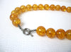 Retro Amber Honey Lucite Necklace 112720