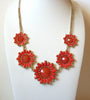 Retro Floral Rhinestones Necklace 42220
