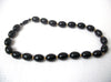 Retro Black Gold Lucite Necklace 112720
